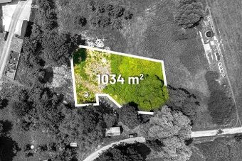 Prodej stavebního pozemku 1034 m² Čkyně - Dolany