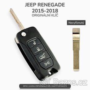 Originální JEEP RENEGADE 2015-2018 Dálkový klíč Nevyříznutý