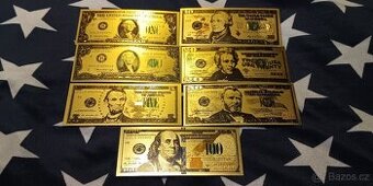 Kompletní sbírka pozlacených USA dolarů. RARE