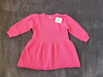 Nové pletené šaty Cool Club - růžové - velikost 80