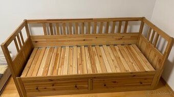 Ikea Hemnes rozkládací denní postel dřevo masiv