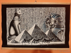 OBRAZ NA LÁTCE egyptské motivy