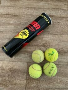 Retro tenisové míčky + plechovka Penn