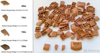 X7 Lego® Originál diely, Medium Nougat (nové, nehrané, 96ks)