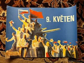 Starý dobový plakát 9. Květen ČSSR - socialismus - KSČ