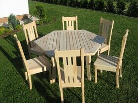 Zahradní nábytek - stůl a 6 židlí SLEVA 5000 Kč