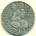 Rakousko 3 Kreuzer 1640, 1650, Hall