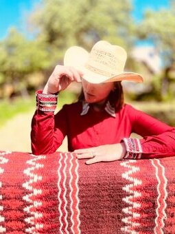 Western show halenka červená veľkosť S - 1