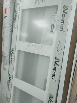 Interieroné dveře rámové , nové, bílé-mléčná skla.
