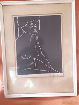 Prodám grafiku Ota Janeček "Akt"