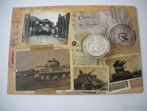 Stříbrná mince Obrněná technika - M4 Sherman proof
