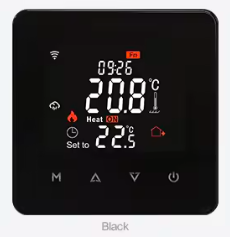 Nástěnný WiFi Smart Tuya Thermostat pro SmartHome - Černý