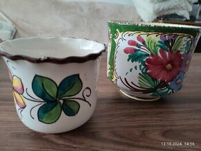 Starý středně VELKÝ KVĚTINÁČ KERAMIKA TUPESY

