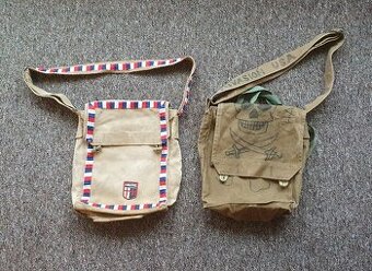 Staré retro trampské vojenské brašny