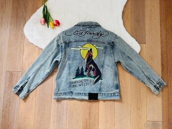 Džínová dámská bunda Ed Hardy, model Born Wild, vel. 38