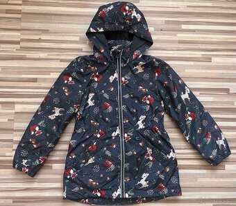 Jarní zateplený kabát se zvířátky