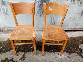 Dvě retro židle Thonet
