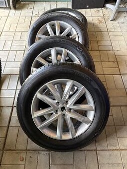 4x original alu kola Seat 7Jx17 ET40 + pneu letní Hankook