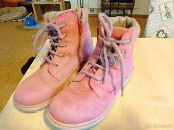 Zimní kotníkové dívčí boty