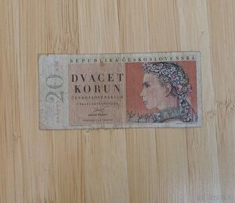 Bankovka 20 korun Československých