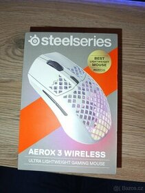 Myš SteelSeries Aerox 3 Snow Wireless