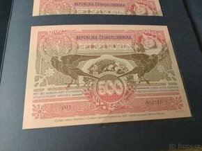 Bankovka 500 korun Ivančice Mucha