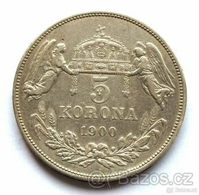 František Josef I., 5 koruna 1900 KB, Kremnica, Ag 900/1000