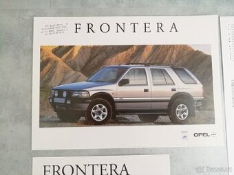 Opel Frontera -prospekty a ceníky 2001 a 98 -doprava v ceně