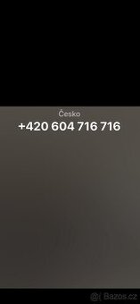 VIP telefonní číslo 604 716 716 a stejné tvary v textu