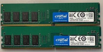 2x 4GB (8GB) DIMM DDR4 Crucil 2400mhz