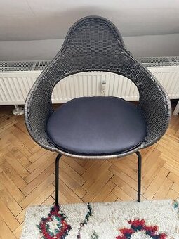 Ratan černé proutěné IKEA křeslo Židle