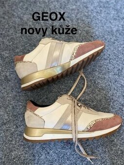 Geox kozene tenisky botasky ruzove bile cerne 38