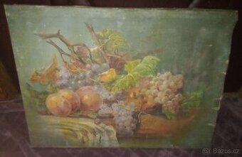 Prodám obraz na plátně hrozny