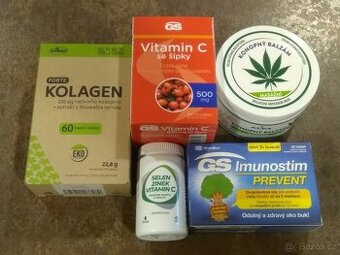 Vitamíny, konopný balzám.. vše 400,-