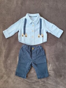 Společenská košile a kalhoty C&A - modrá - velikost 56