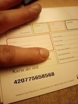 Vodafone SIM karta +420775658568