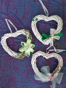 Svatební výzdoba věnce srdce 7x