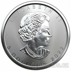 2022 Stříbrné investiční mince Maple Leaf Canada 1 Oz