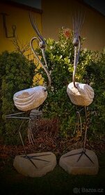 Kovaná volavka,plastika,zahradní dekorace - 1