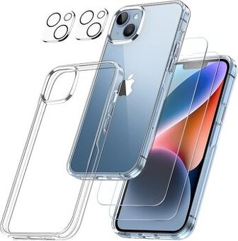 Pouzdro iPhone 14 průhledné s 2+2 tvrzenými skly PAL0100