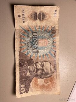 Bankovka DESAT korun - 1