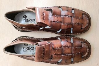 Luxusní kožené polobotky mokasíny sandale Rieker 42