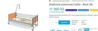 Prodám elektricky ovládanou polohovací postel.