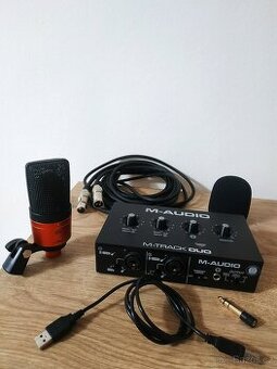 🎧🎙️ Nahrávací set - mikrofon, zvukovka a sluchátka 🌟