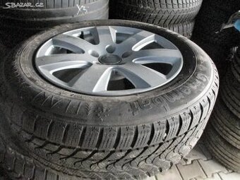 AUDI ALU kola 7,5X16 ET45 + zimním pneu 215/60/16