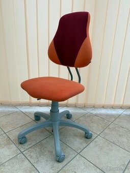 Dětská rostoucí židle Fuxo V-line - vínovo-oranžová