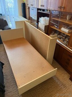 Postele s obrovským úložným prostorem - lze spojit na double