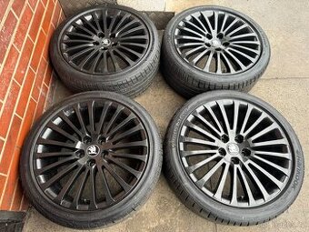 Alu 18" 5x112 škoda SIRIUS BLACK SUP2 , pneu 85% TOP