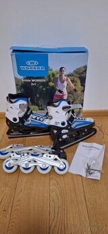 Nastavitelné brusle WORKER 2v1