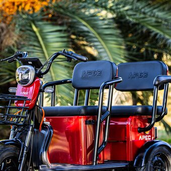 Elektrická dvoumístná elektrická tříkolka Volta NOVÁ 1000 W